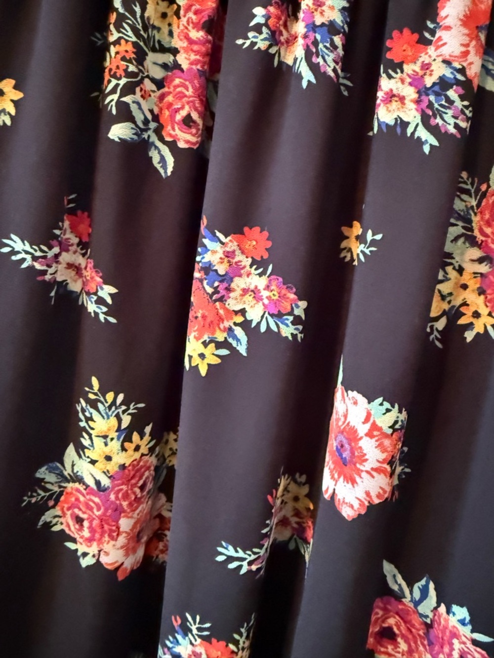 Torrid Floral Dress | Size 0 (Large) | Black Multicolor - Picture 3 of 5